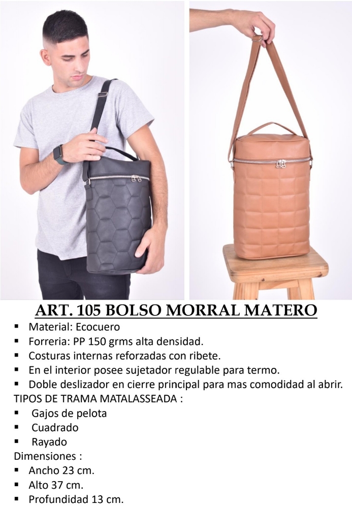 Bolso Morral Bandolera Matero con Sujetador para Termo Andylu Accesorios - Imagen 6