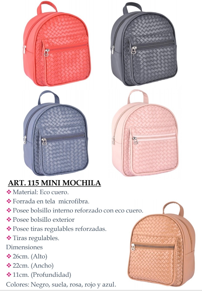 Mini Mochila Tramada Ecocuero Andylu Accesorios - Imagen 6