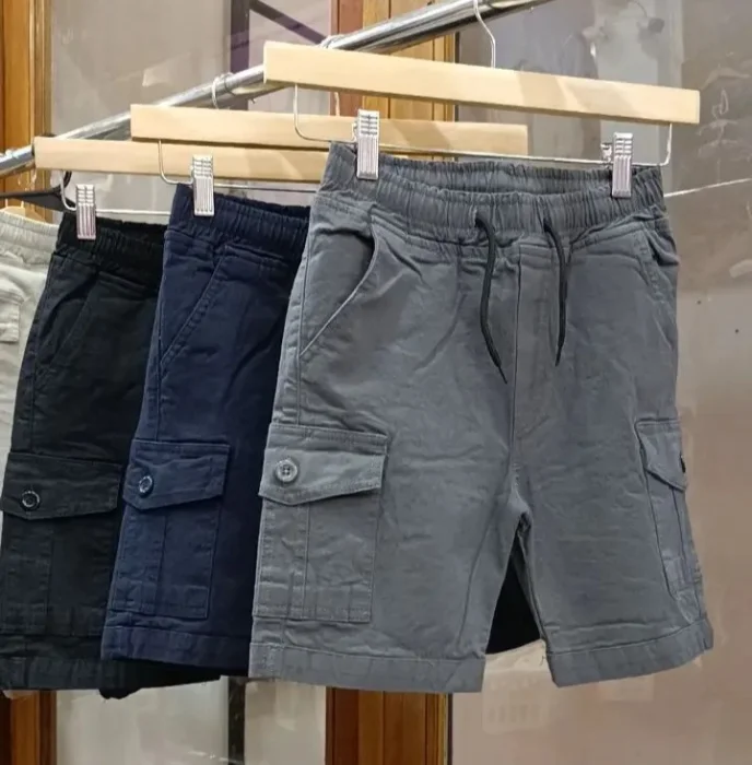 Bermudas Cargo  de Gabardina Elastizada Línea Niño