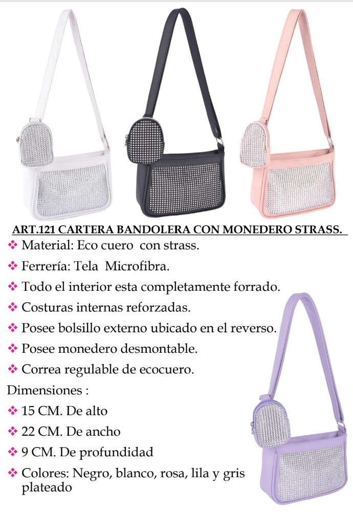 Bandolera Morral Strass Ecocuero Andylu Accesorios - Imagen 6