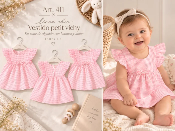 Vestido Petit Vilchy Micky Baby T.(1 al 3) Art.411