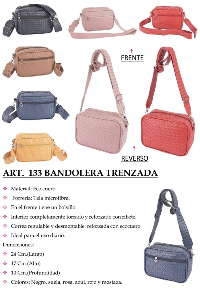 Bandolera Morral Trenzado Ecocuero Andylu Accesorios - Imagen 3