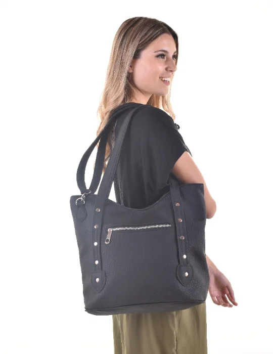 Cartera Morral Bandolera con Tachas Cuero P.u  Andylu Accesorios