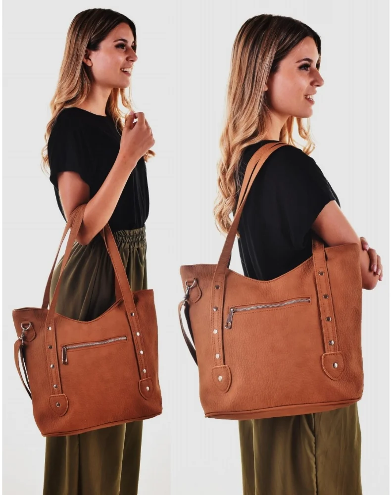 Cartera Morral Bandolera con Tachas Cuero P.u Andylu Accesorios - Imagen 4