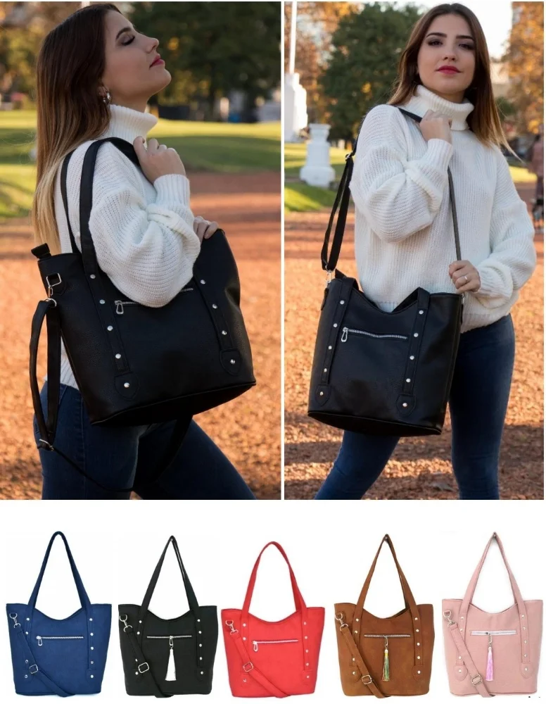 Cartera Morral Bandolera con Tachas Cuero P.u Andylu Accesorios - Imagen 5