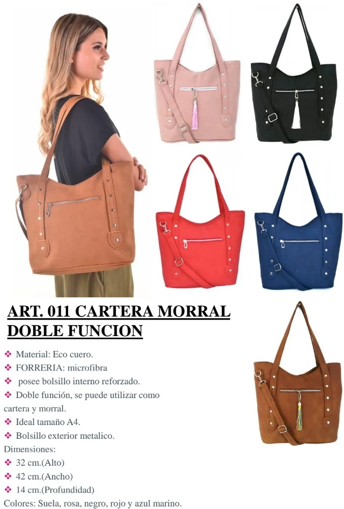 Cartera Morral Bandolera con Tachas Cuero P.u Andylu Accesorios - Imagen 6