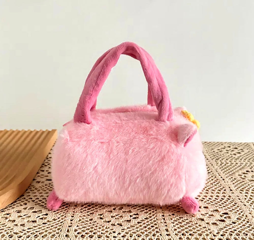 Cartera Capibara Rosa Infantil Niñas Nenas Moderno Cómodo Suave Calidad Tendencia - Imagen 3