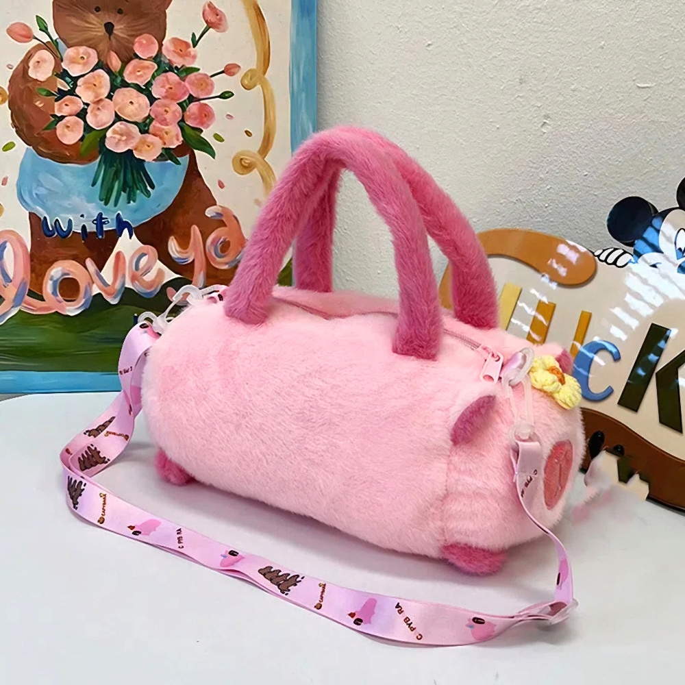 Cartera Capibara Rosa Infantil Niñas Nenas Moderno Cómodo Suave Calidad Tendencia - Imagen 5