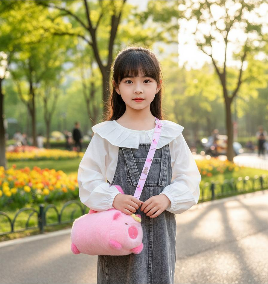 Cartera Capibara Rosa Infantil Niñas Nenas Moderno Cómodo Suave Calidad Tendencia - D_NQ_NP_787752-MLA92608124791_092025-F.jpg