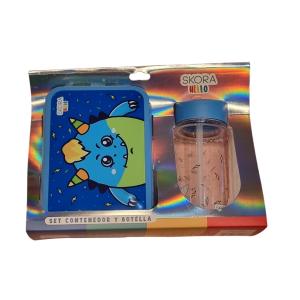Set Lonchera y Vaso Azul
