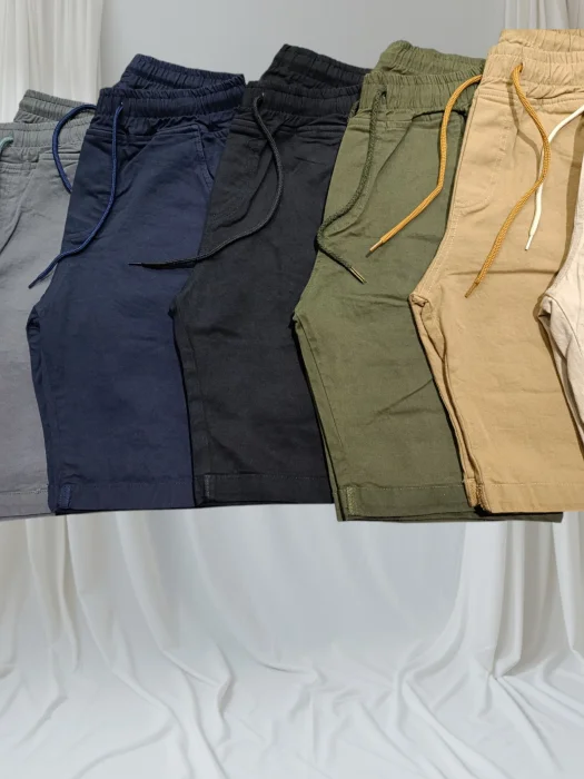 Bermudas de Gabardina Elastizada Hombre