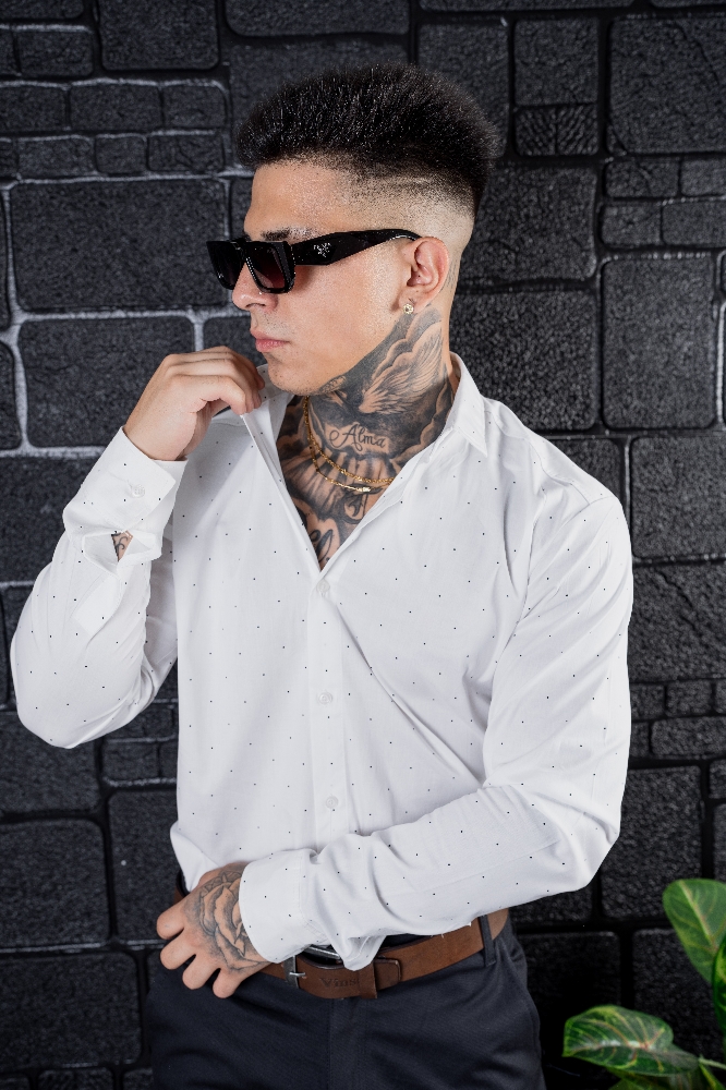 Camisa Blanca Puntitos - Imagen 3