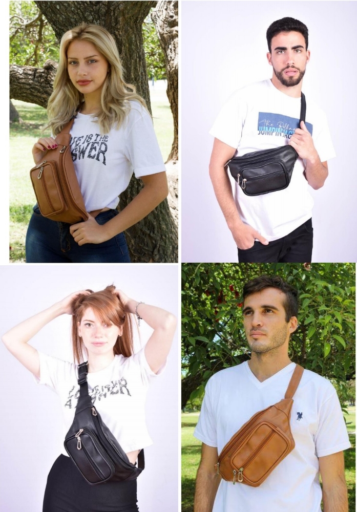 Riñoneras Unisex con 4 Compartimientos Ecocuero Andylu Accesorios - Imagen 4