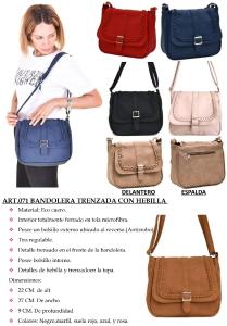 Bandolera Morral con Trenza y  Hebilla Ecocuero Andylu Accesorios - Miniatura 5