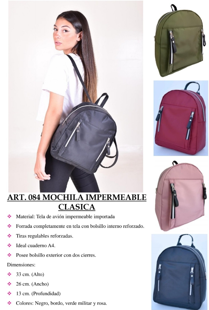 Mochila Dos Cierres  Tela de Avión  Andylu Accesorios - Imagen 6