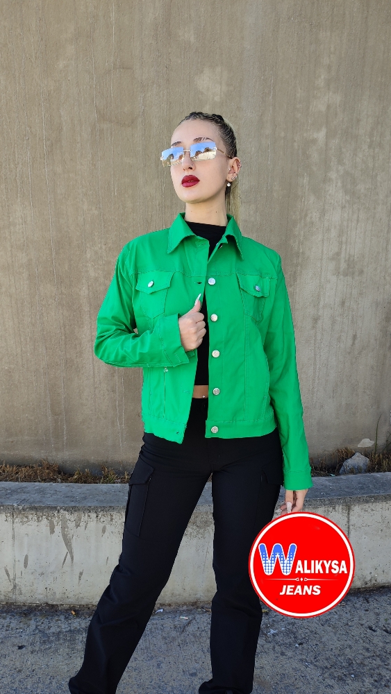 Campera de Bengalina Verde Loro - Imagen 1