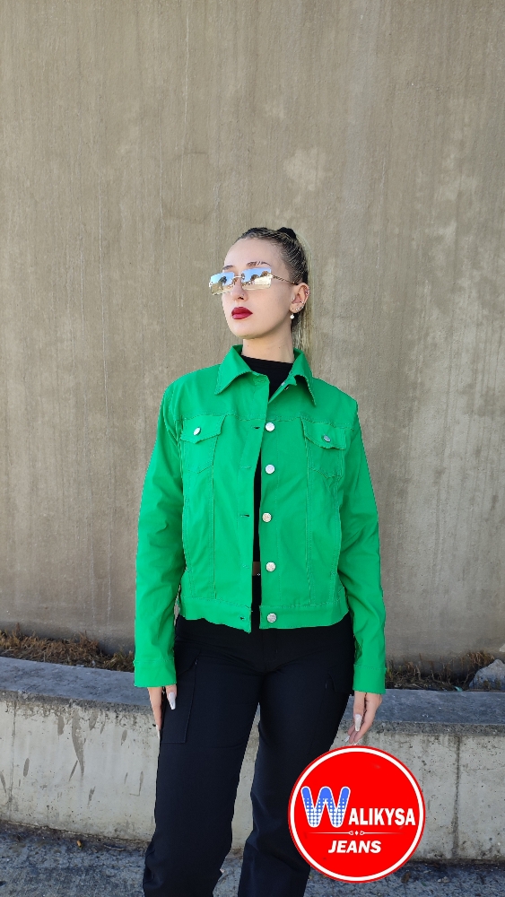 Campera de Bengalina Verde Loro - Imagen 4