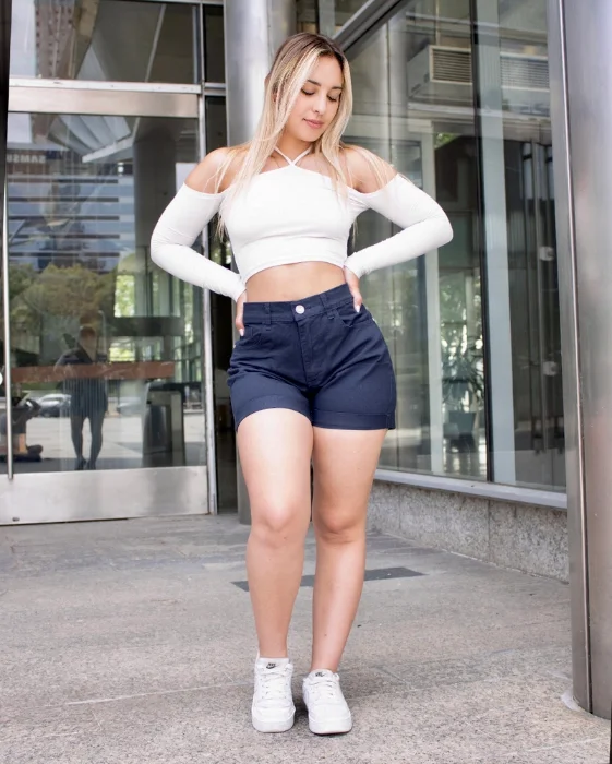 Short Elástizado Azul