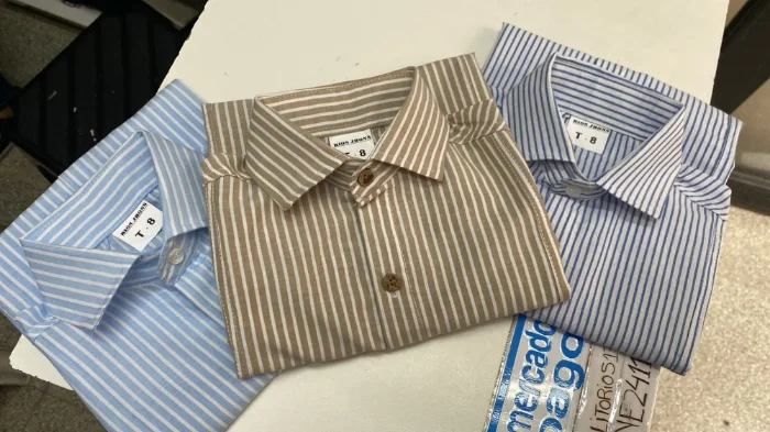 Camisa Niño Manga Corta Rayada