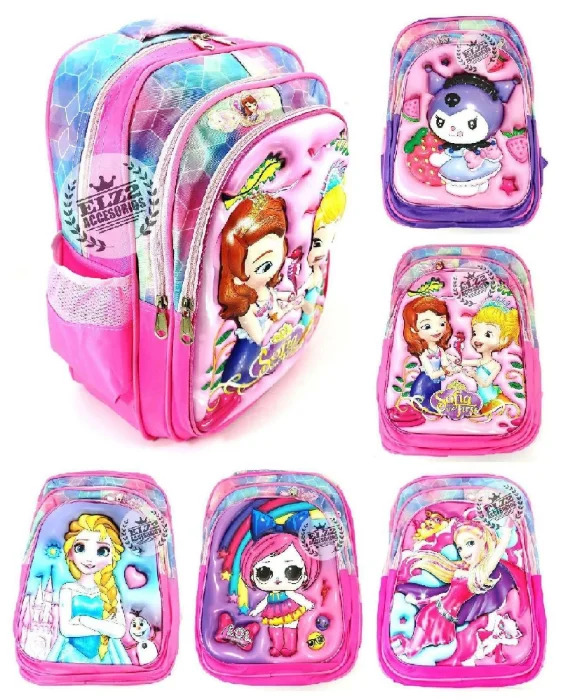 Mochilas Personajes de Nena 3d 18 Pulgadas con Detalle de Luz