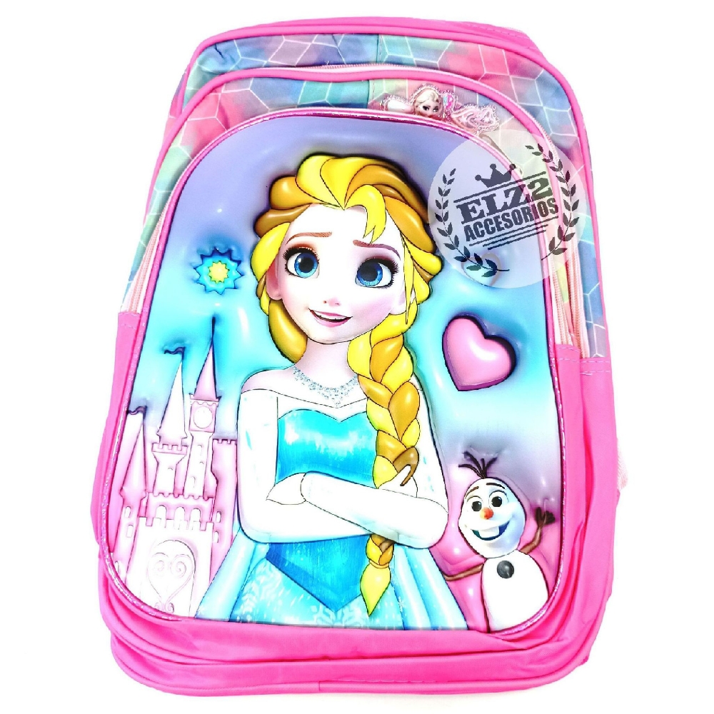 Mochilas Personajes de Nena 3d 18 Pulgadas con Detalle de Luz - Imagen 3