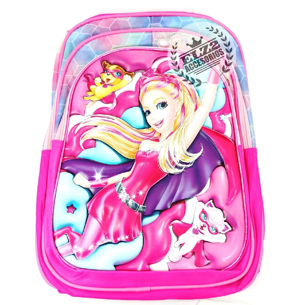 Mochilas Personajes de Nena 3d 18 Pulgadas con Detalle de Luz - Imagen 5