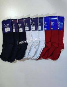 Medias Colegial Azul, Blanco y Bordo