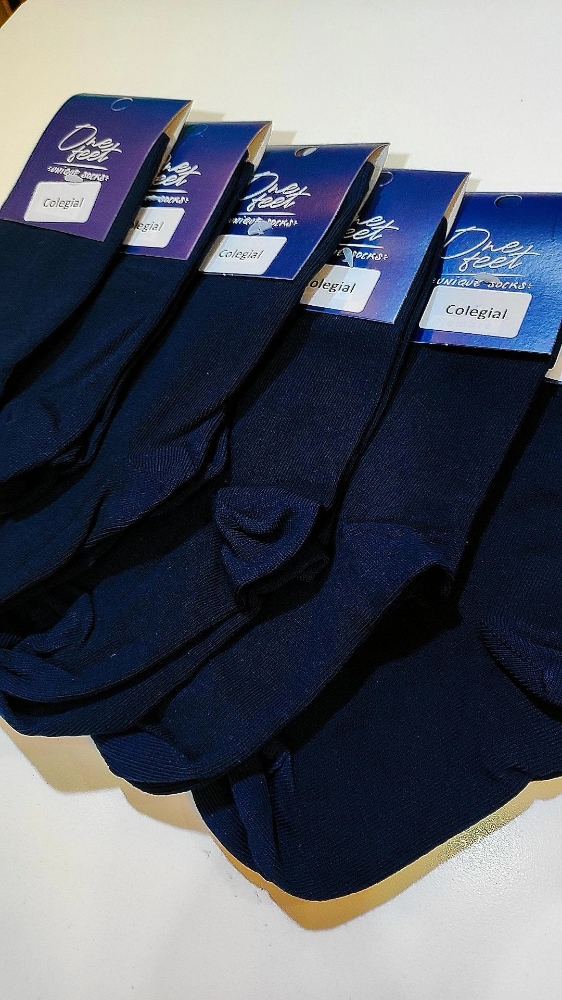 Medias Colegial Azul, Blanco y Bordo - Imagen 6