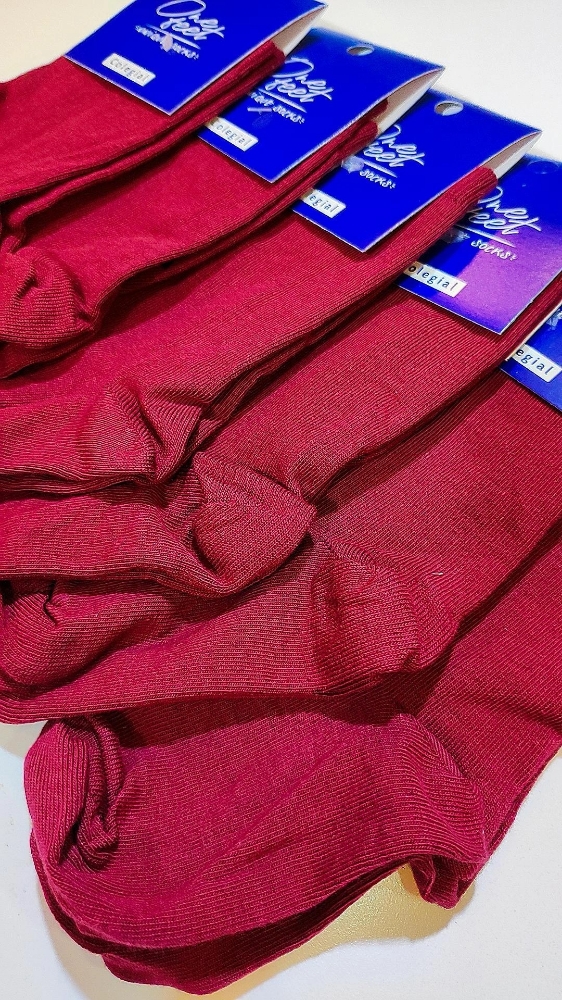Medias Colegial Azul, Blanco y Bordo - Imagen 7