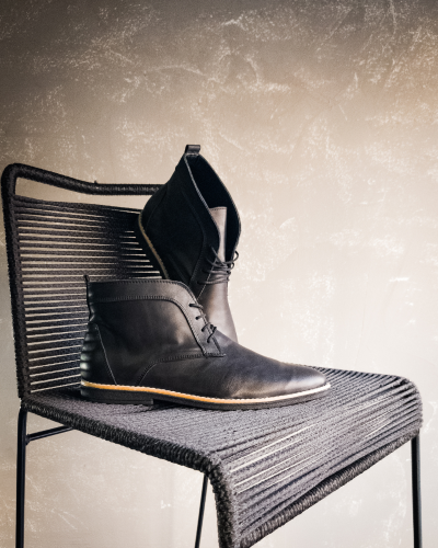 Zapato de Vestir Bota Botita Zapatilla Borcego Cuero Vacuno Negro Suela Marron Blanco