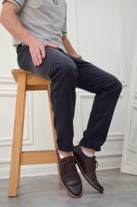 Zapato de Vestir Cuero Vacuno Chocolate Marron Suela Negro Blanco Bota Botita - Miniatura 2