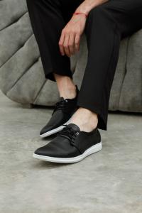 Zapato de  Vestir Cuero Vacuno Negro Blanco Suela Marron Chocolate - Miniatura 2