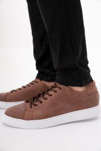Cuero Vacuno Zapatilla Marron Chocolate Negra Blanca - Miniatura 2