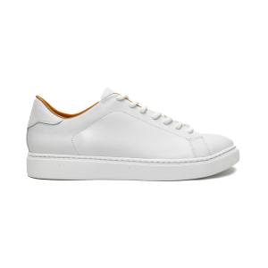 Cuero Vacuno Zapatillas Blancas Suela Negras Marron Chocolate - Miniatura 2