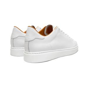 Cuero Vacuno Zapatillas Blancas Suela Negras Marron Chocolate - Miniatura 3