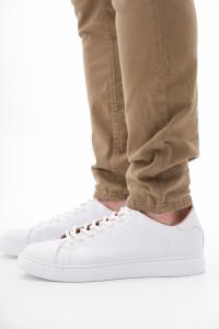 Cuero Vacuno Zapatilla Blanca Suela Marron Chocolate - Miniatura 2