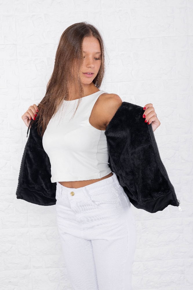 Camperas Jersey con Piel - Imagen 2