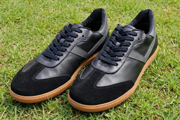 Cuero Vacuno Zapatillas Negras Blancas Marron Chocolate Victory