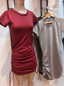 Vestidos Manga Corta con Frunce - Miniatura 2