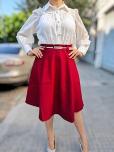 Pollera Campana de Bengalina Elastizada