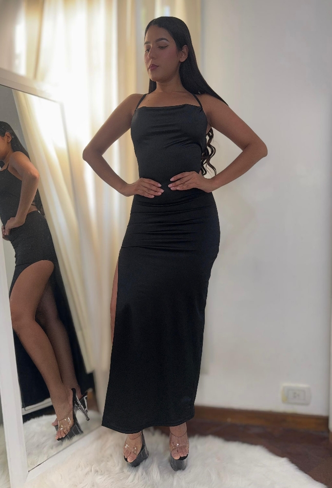 Vestido Largo Saten - Imagen 2