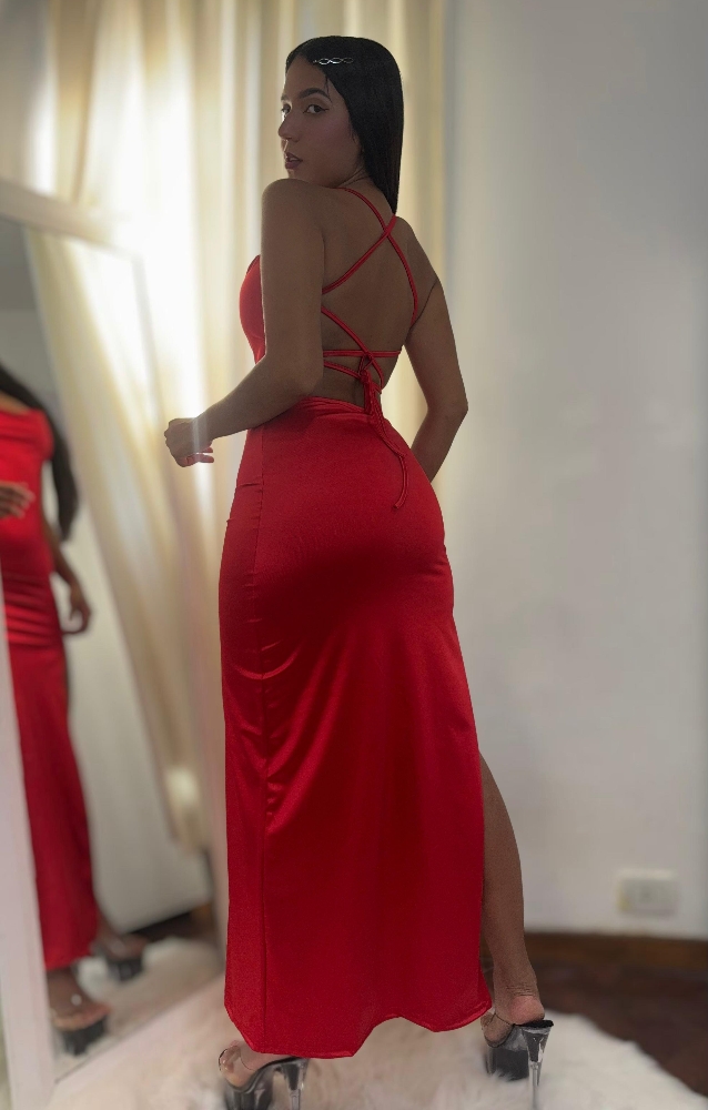 Vestido Largo Saten - Imagen 3