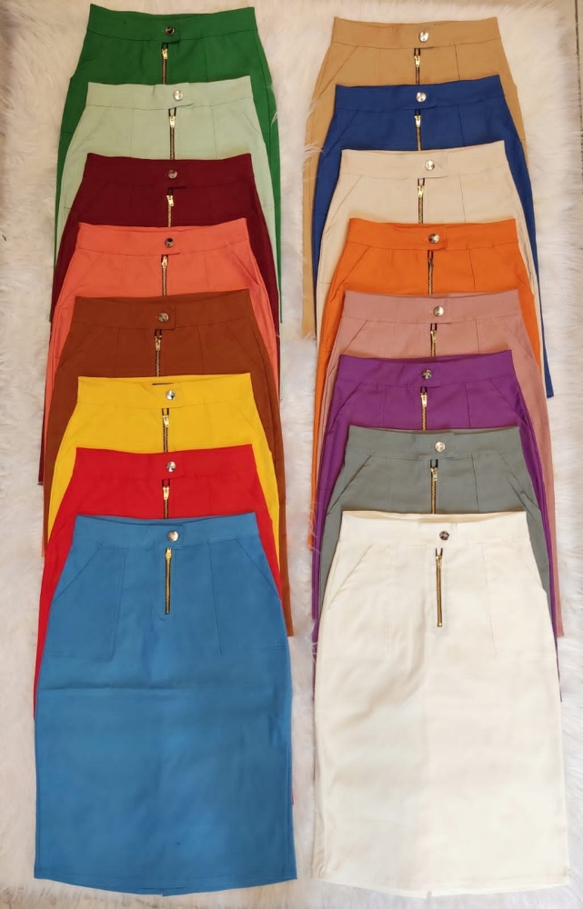 Pollera Tipo Jean de Bengalina Elastizada - Imagen 3