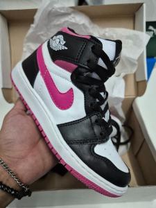Jordan 1 High Negro/fucsia - Miniatura 2