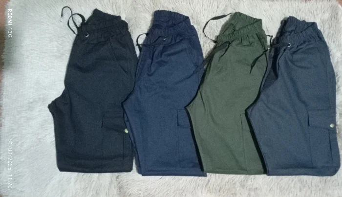 Pantalones Cargo Gabardina con Puño