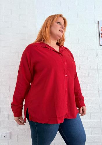 Camisa Manga Larga de Lino Spandex - Miniatura 3