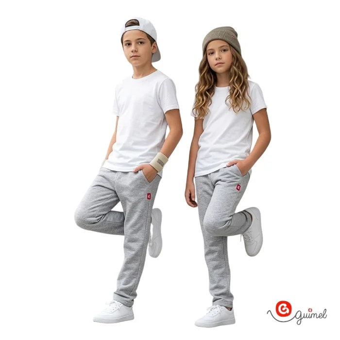 Art 3941 Pantalon Jogging Niños Teens Unisex Recto Clasico Algodonrustico