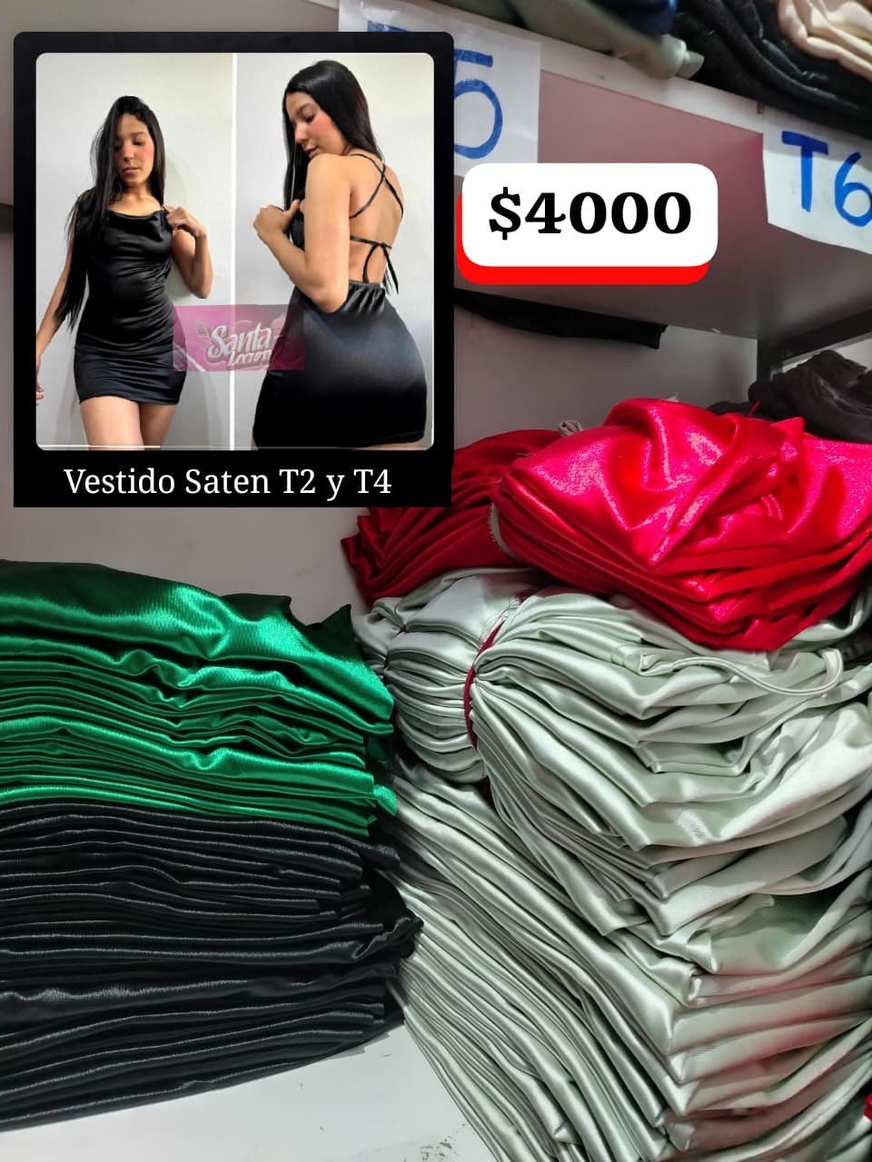 Vestido Saten Corto - Imagen 2