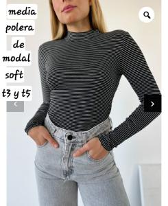 Media Poleras de Modal Soft Rayado