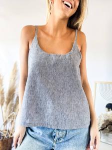 Blusa de Lino Rígido - Miniatura 3